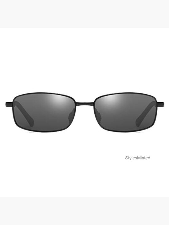 Wrap Polarized Sunglasses Rectangular Metal Frame Classic Large Fit UV400 main image 6